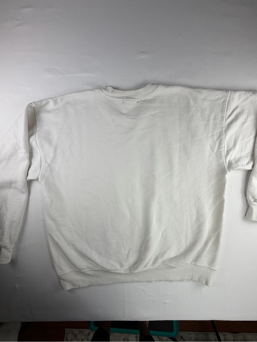 The Bar Varsity White Crewneck Oversized Sweatshirt with Pink Logo - Large - Picture 9 of 15